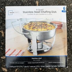 NEW OPEN BOX (4-quart Stainless Steel Chafing dish) 