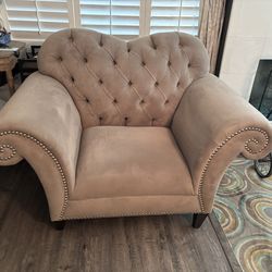 GREY OVERSIZED CAIR W/NAILHEADS - $80