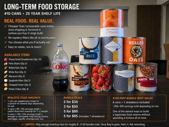 Long Term Food Storage #10 Cans • 25 Year Shelf Life • Competitive Pri - $18 (Clark & I75)