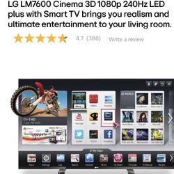 55’ LG  3D Smart Tv