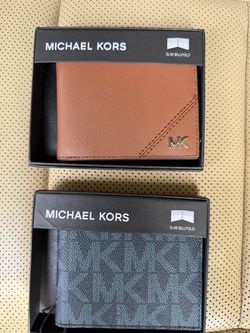 (2) Michael Kors Slim Billfold Wallets