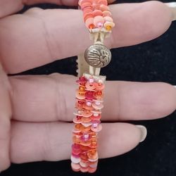 Southwestern Sequin & Bead Suede Like Back Bracelet