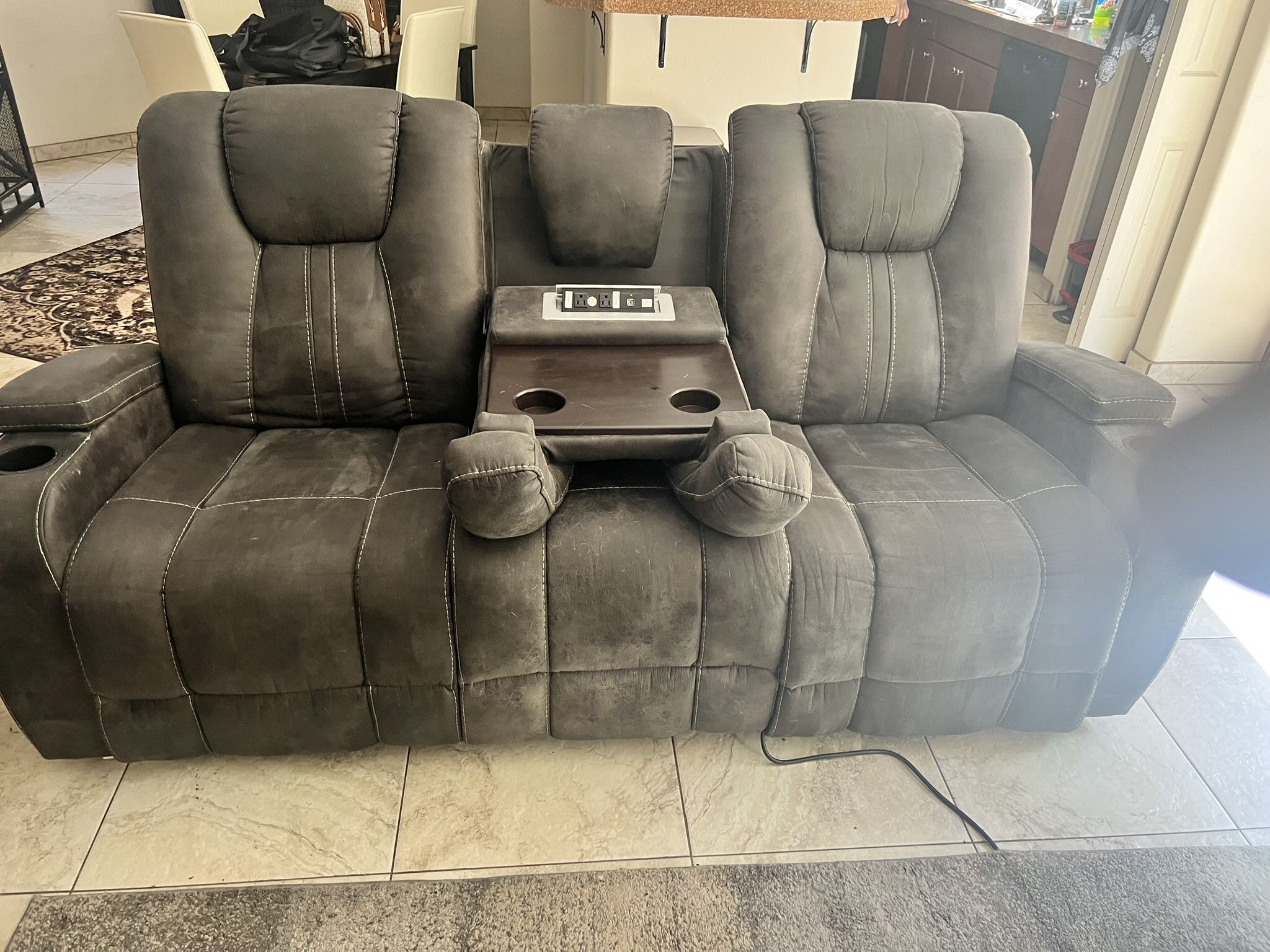 Cowboy double recliner transformer sofa And Glider