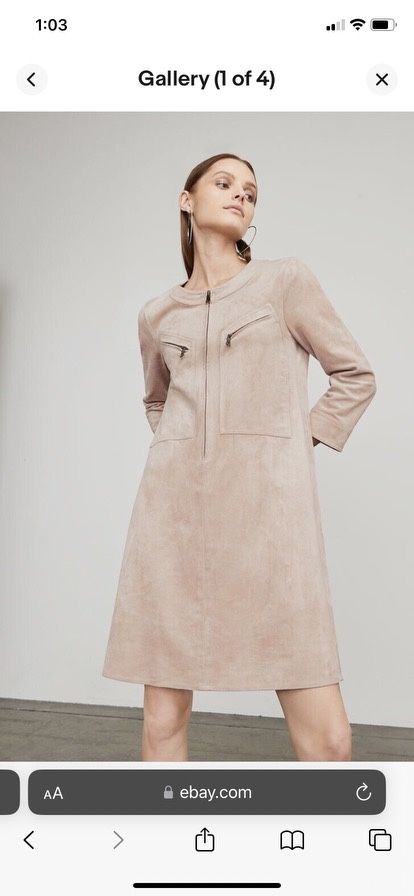 BCBG FAUX SUEDE ALINE COCTAIL PARTY PLUSH PINK NUEDE DRESS XS