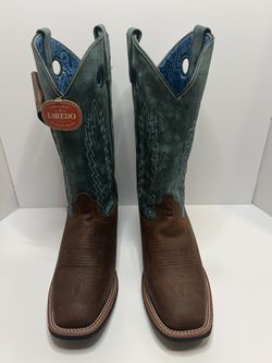 Laredo Western Boots Brown Turquoise Model 20007 Woman’s Size 10