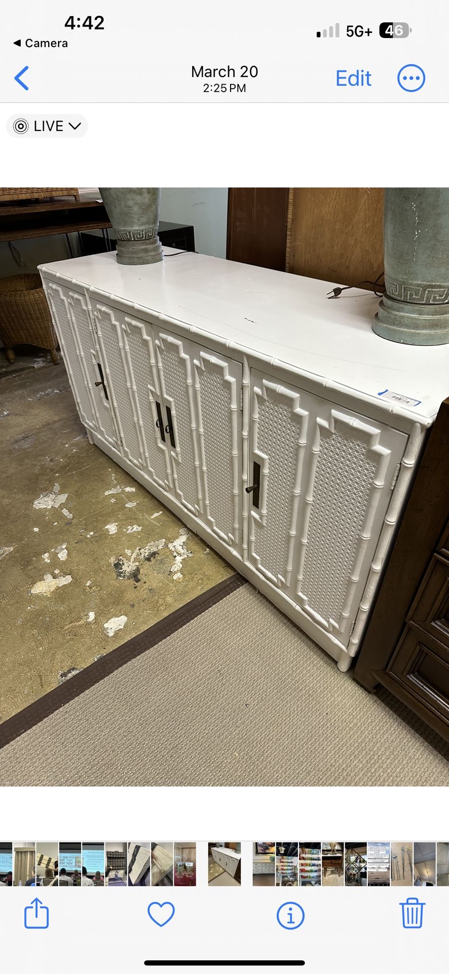 Vintage Faux Bamboo Dresser