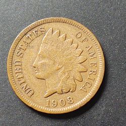 Rare 1908S Indian Head Penny 