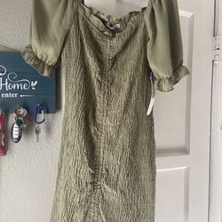 Olive Green Dress, size M - New