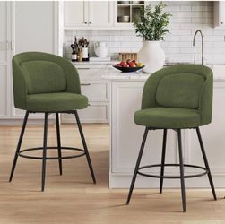 26''H Swivel Bar Stools Set of 2,