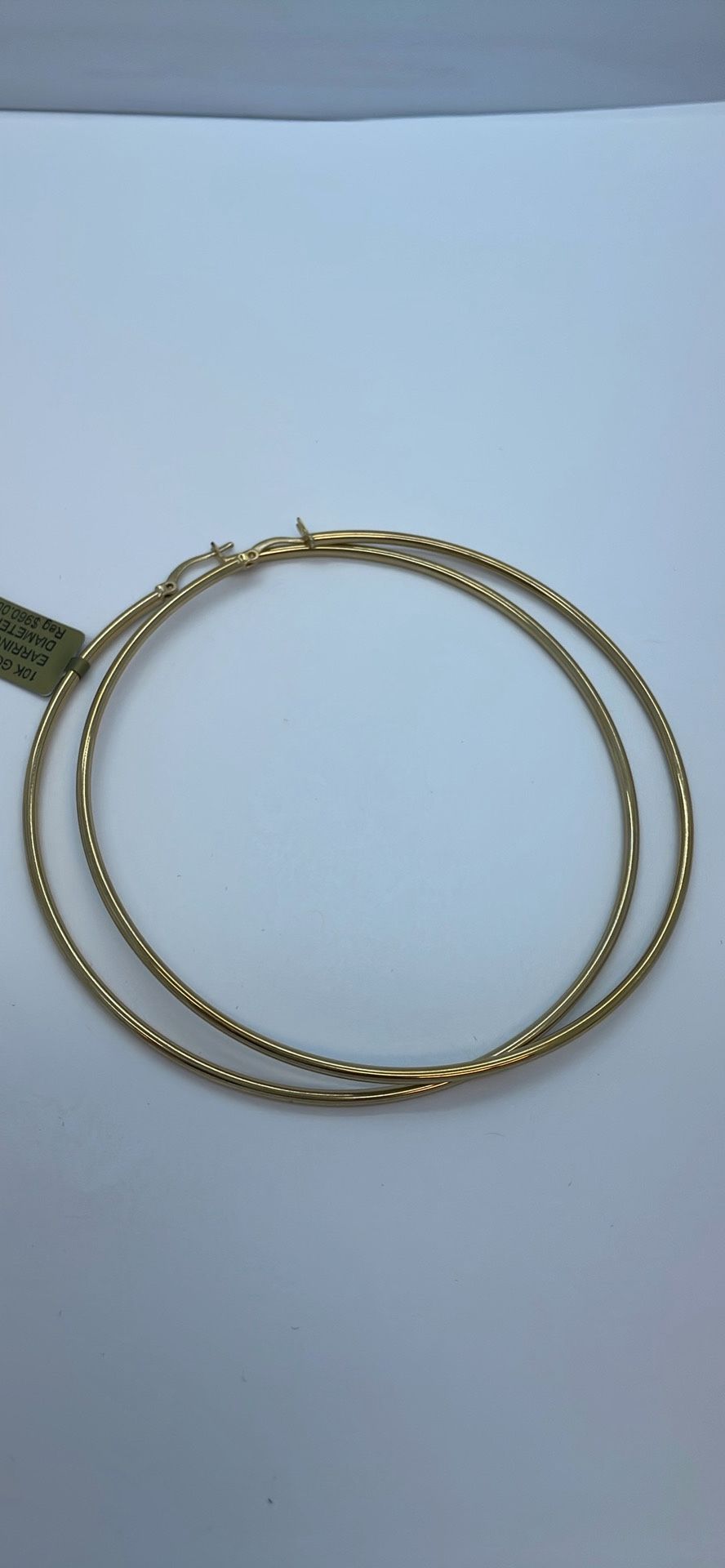 10k Gold Hoop Earrings . New. XL.
