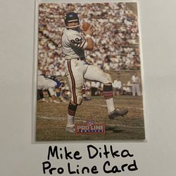 Mike Ditka Chicago Bears Hall of Fame TE Pro Line Card. 