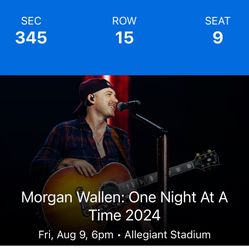 Morgan Wallen Ticket Vegas 