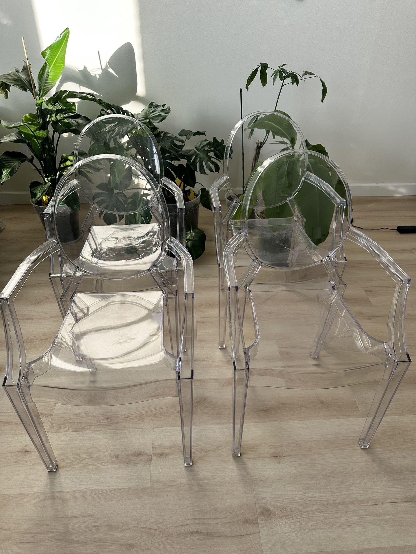 Modern Acrylic & Chrome Bar Cart - Wine/Stemware Racks - Assembled