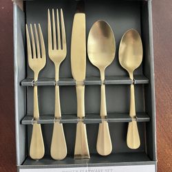 Stainless Steel Flatware Set (gold)
