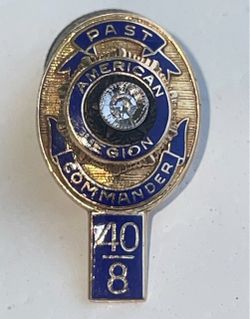 Vintage 14k American Legion Past Post Commander Pin