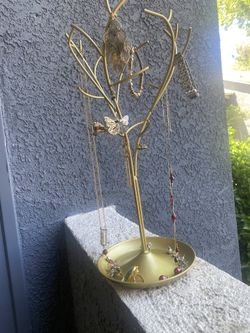 Gold Tree Jewelry Holder