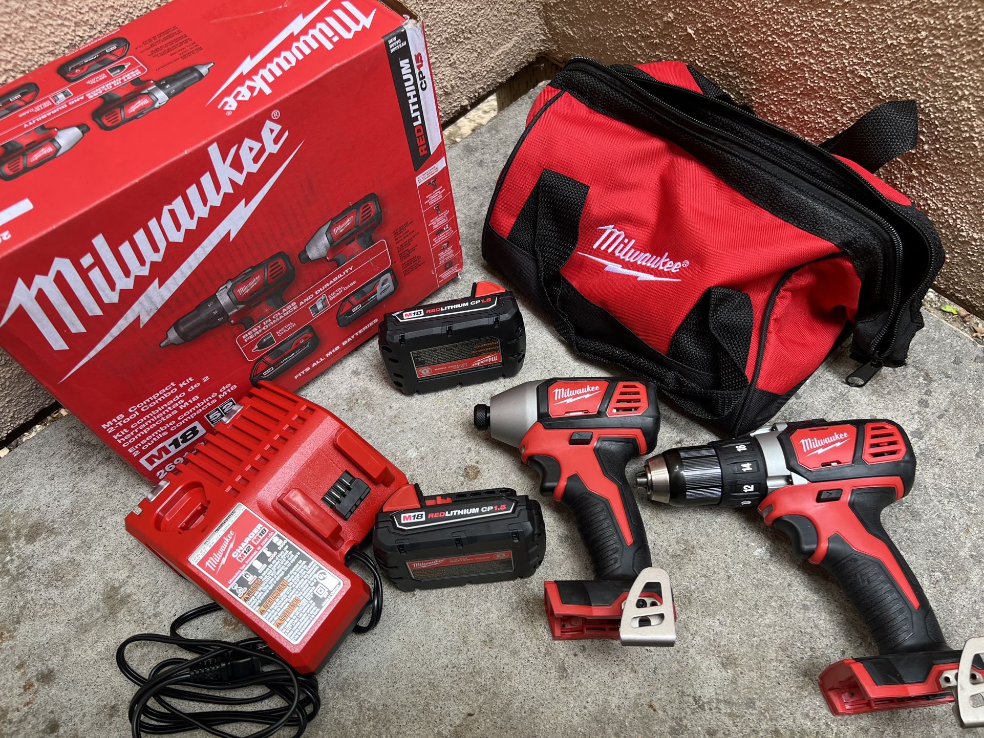 Milwaukee M18 18V Lithium lon Cordless Drill Driver/Impact Driver