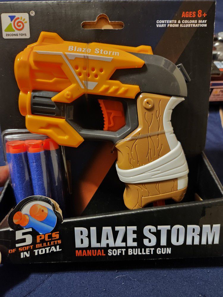 3 Pack Blaze Storm Manual Soft Bullet Gun Boys/Girls