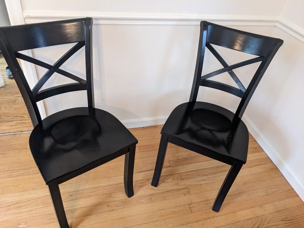 Vintner Black Wood Dining Chair (Set Of 2)