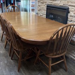 Oak Table & Chairs