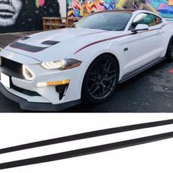 Fits 15-21 Ford Mustang R Spec Side Skirts Rocker Panel OE Textured Black PP