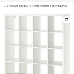 IKEA White Cubby Shelving Unit 
