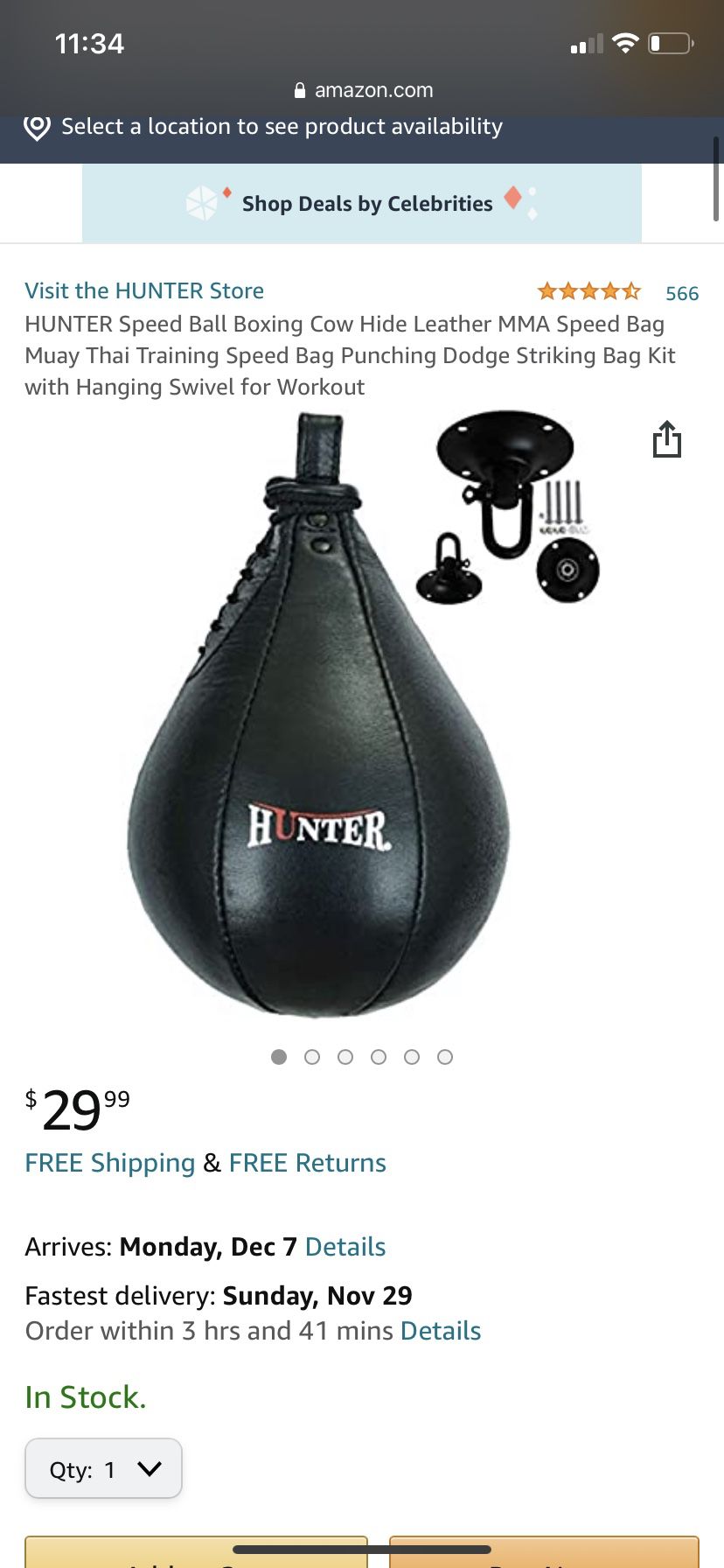 Hunter Leather Speed Bag