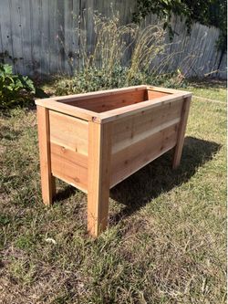 Custom made cedar planter box