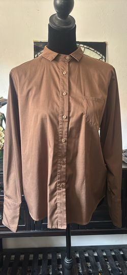 Brown button up
