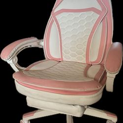 DOWINX PINK WHITE GAMING OFFICE CHAIR