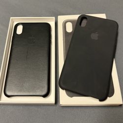 Iphone XS Max Genuine Leather Case & Silicone Case