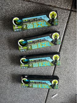 Four mad car ride scooters