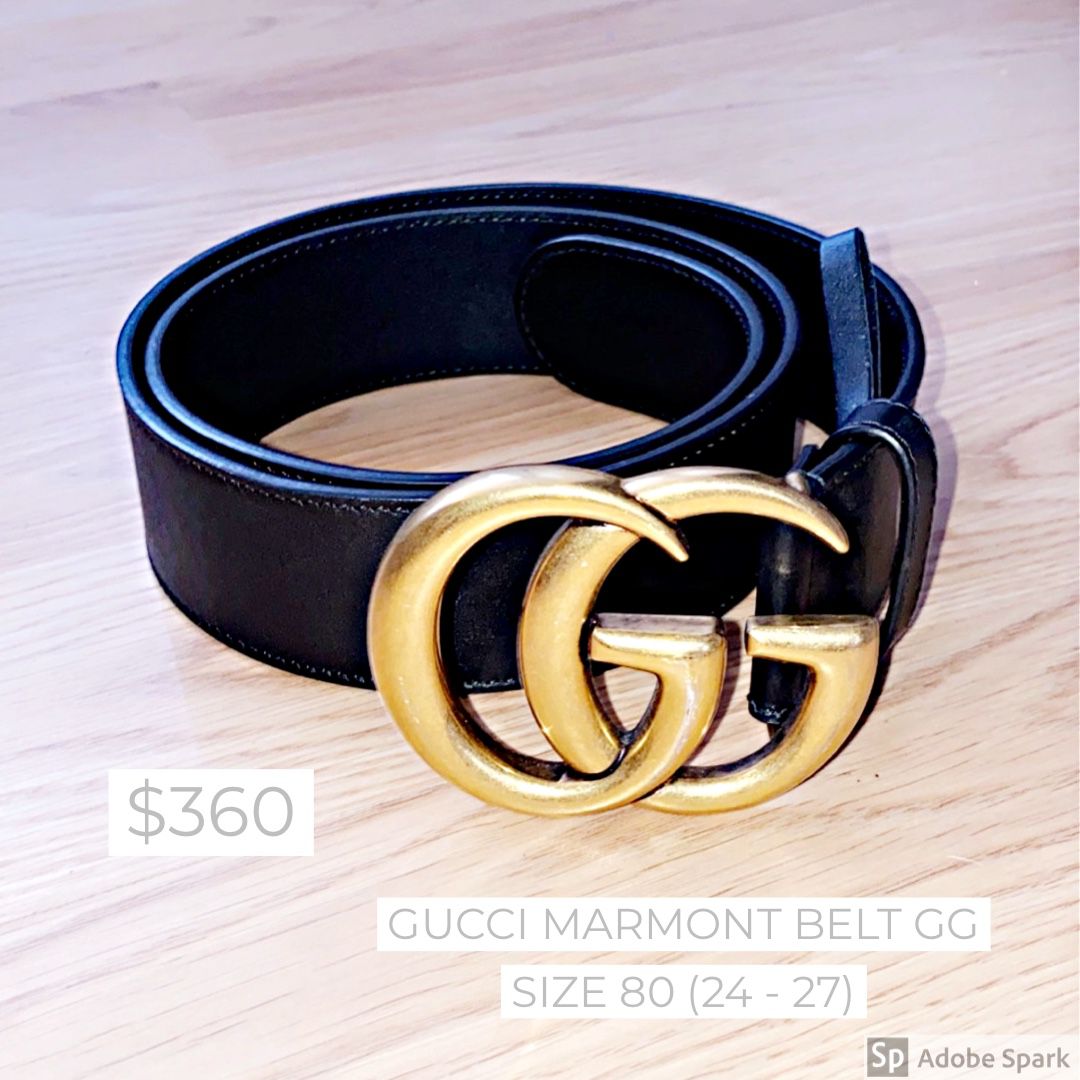 Gucci Marmont 80 Belt Black Women’s Size 2