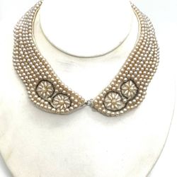 Japanese Art Craft Pearl Collar