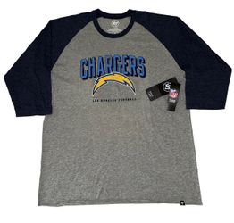 47 Brand Los Angeles Chargers Raglan T Shirt Mens XL New $34 MSRP