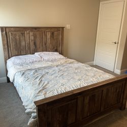 Queen Bed And Mattress - Barely Used