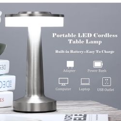 Set of 8 LED Portable Cordless Table Lamp with Touch Sensor 3 Color Stepless Dimming Rechargeable Battery up to 15 Hours Cordless Lamp Table Light Wir