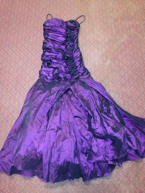 Beautiful mermaid purple prom dress