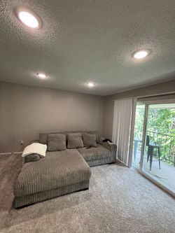 Lindyn Fog Modular Sectional + 3 Years Guardian Warranty Left