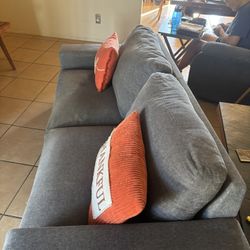 Grey Big Loveseat Sofa