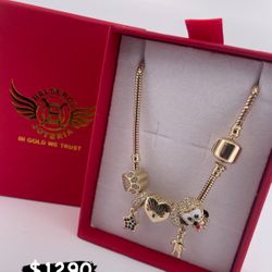 Set De Oferta Pulsera 5 Charms 10k