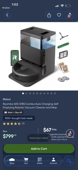 iRobot Roomba Robot Vacuum with Self-Emptying Base