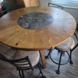 Pub Table And Four Barstools 
