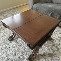 Adjustable Wood Brown Coffee Table 