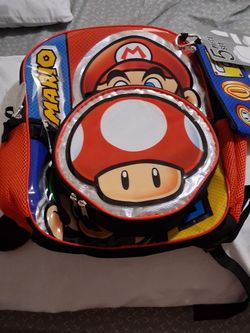 Super Mario Backpack Set with Lunch Bag and Water Bottle – Kids School Set
