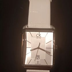 Silver And White Calvin Klein Watch