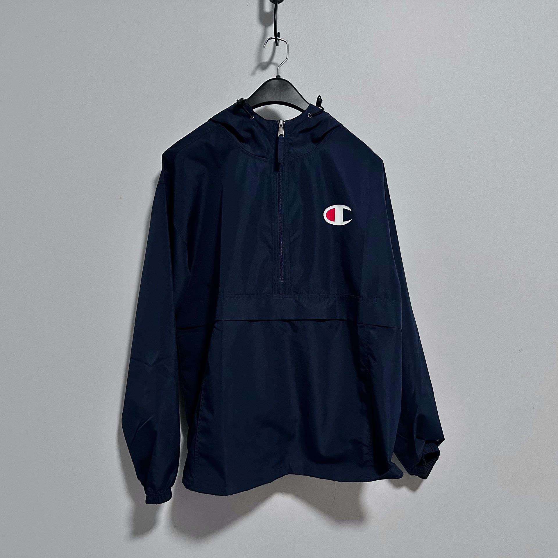 Navy Champion windbreaker jacket