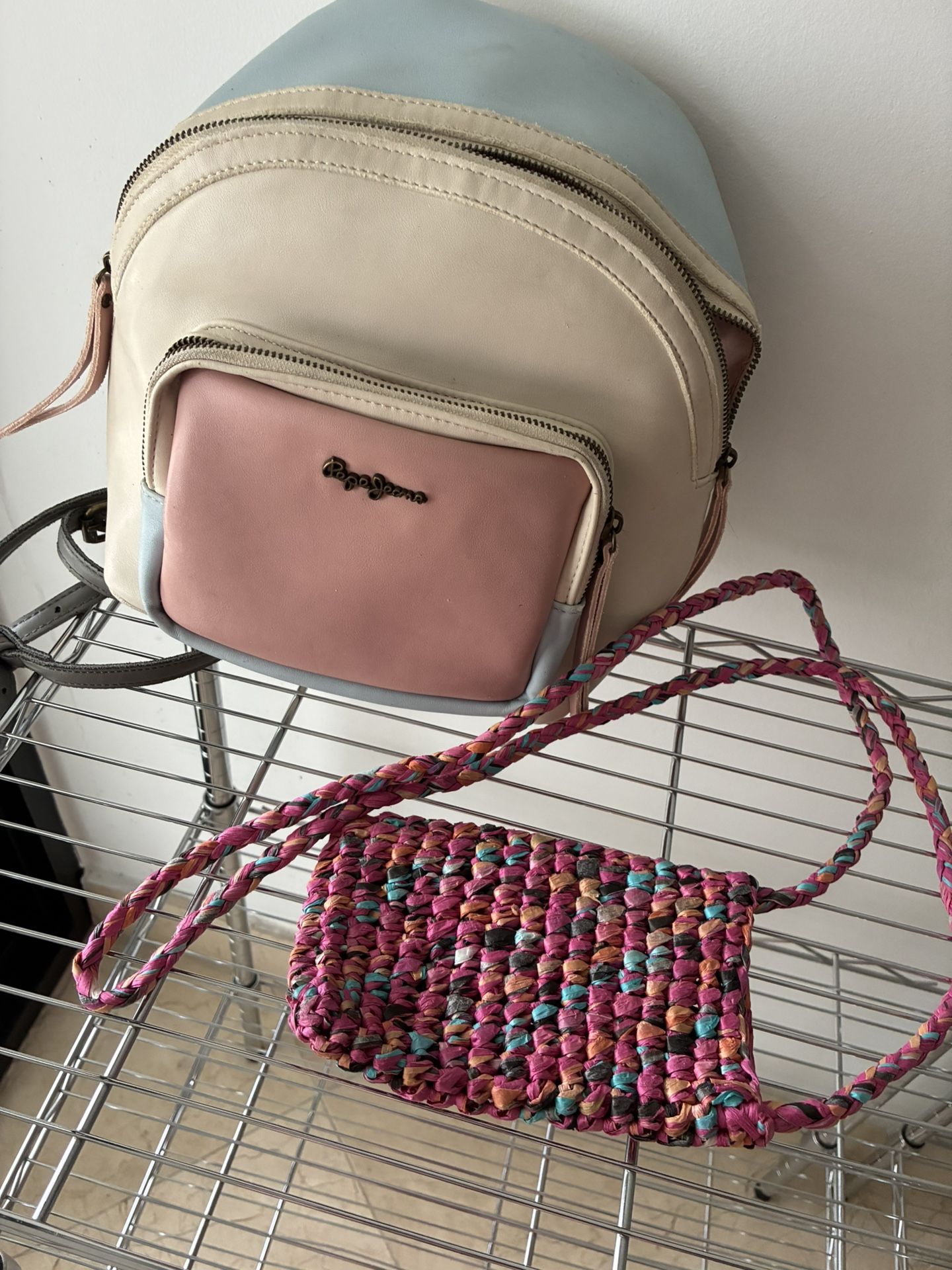 Girl backpack and small bag.