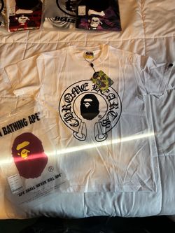 BAPE x Chrome Hearts White Graphic T-Shirt