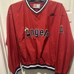 MLB Los Angeles Angels Nike Cooperstown Pullover Windshirt - L